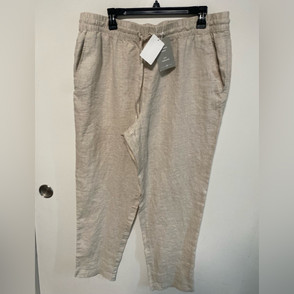 H&M Women’s Drawstring Chinos in Light Beige XL